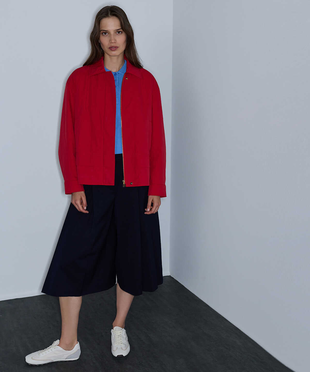 Zoomed Shirt-Collar Padded Coat