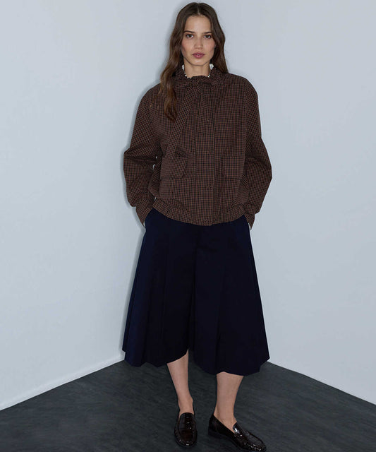 Plaid Bomber Coat