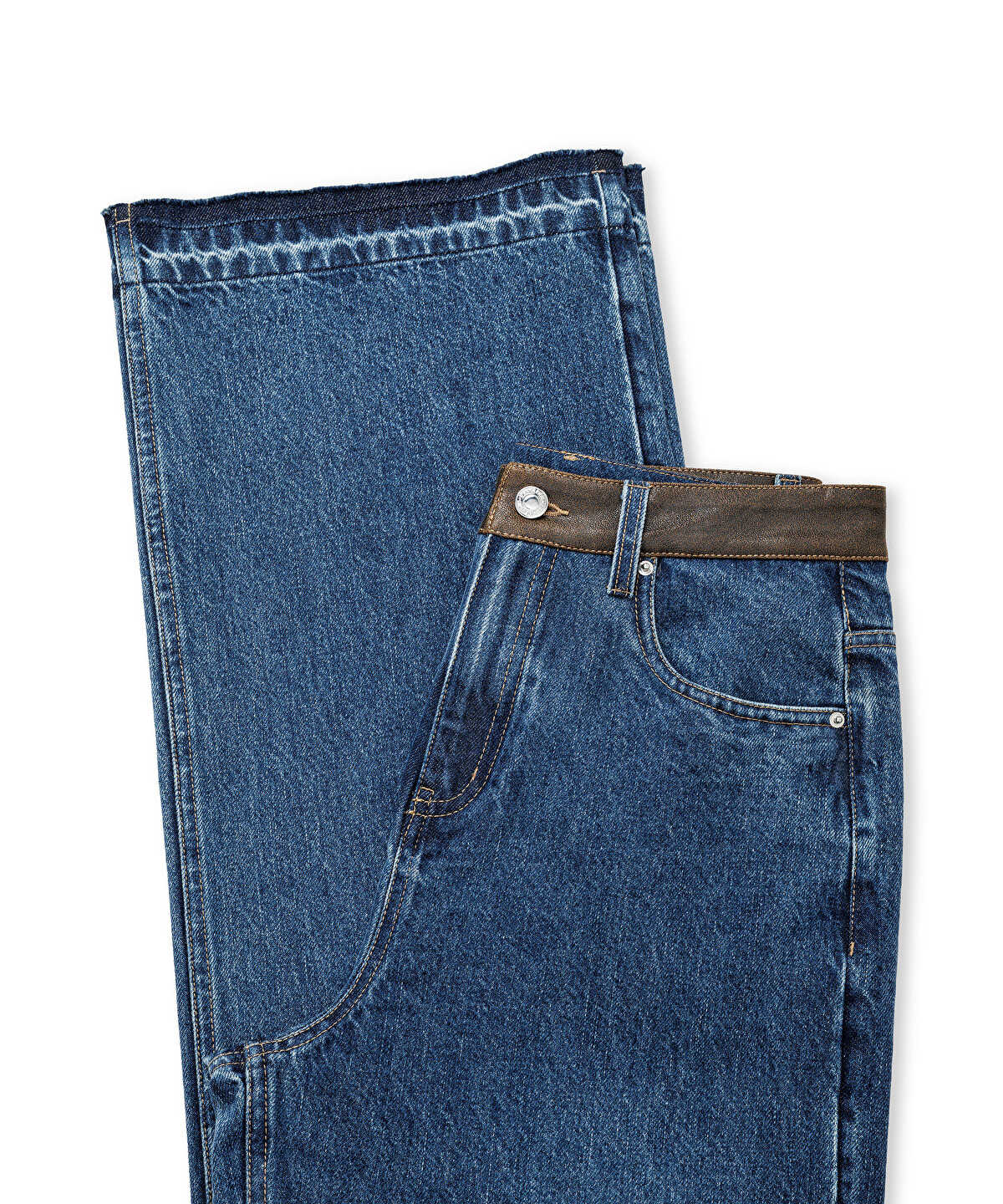 Zoomed Combination Wide-Leg Jeans