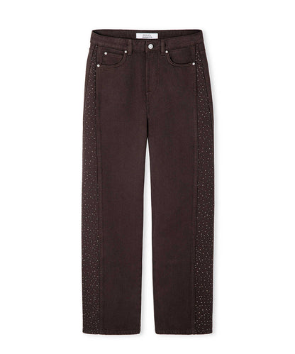 Barrel Jeans with Rhinestones