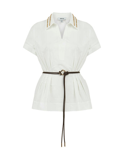 Studded Poplin Shirt