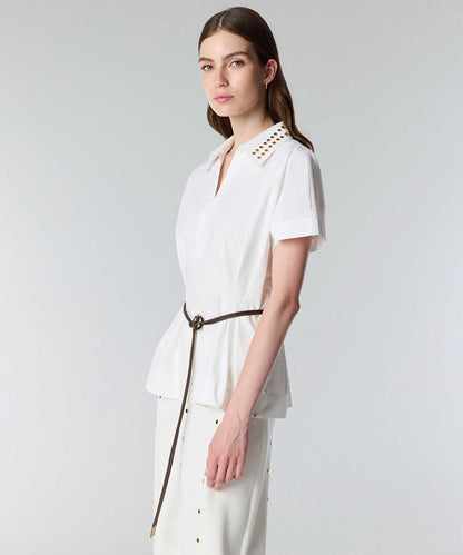 Studded Poplin Shirt