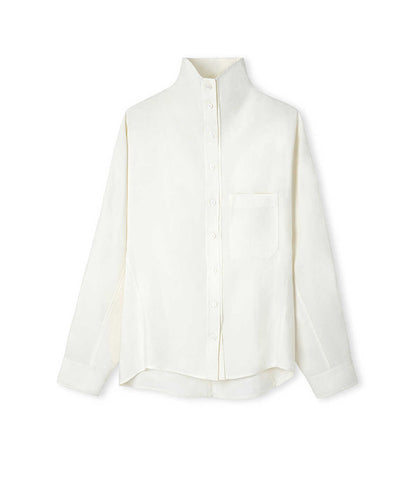 Oversized Shirt with Draped Collar