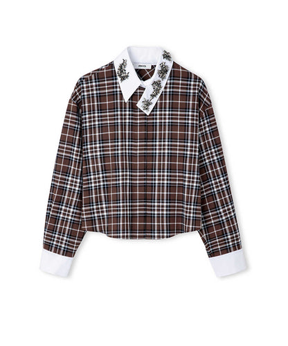 Embellished Plaid Shirt