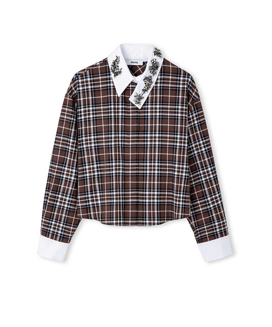 Embellished Plaid Shirt