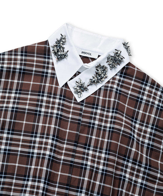 Embellished Plaid Shirt