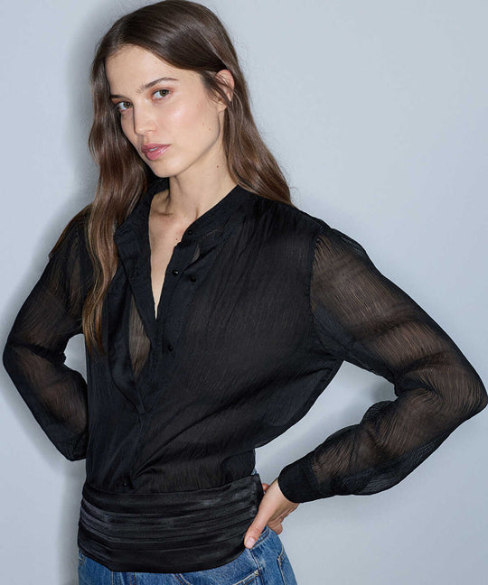 Layered-Effect Shirt