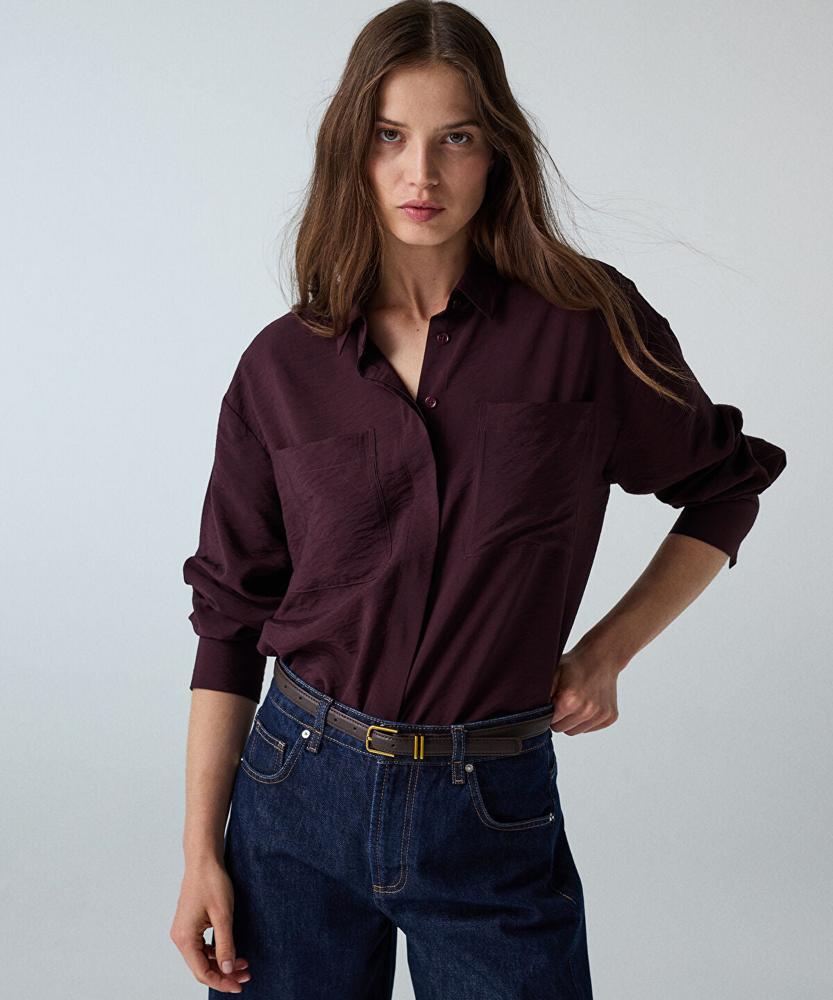 Zoomed Crinkle-Effect Shirt