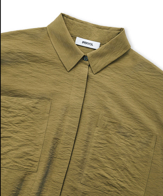 Crinkle-Effect Shirt