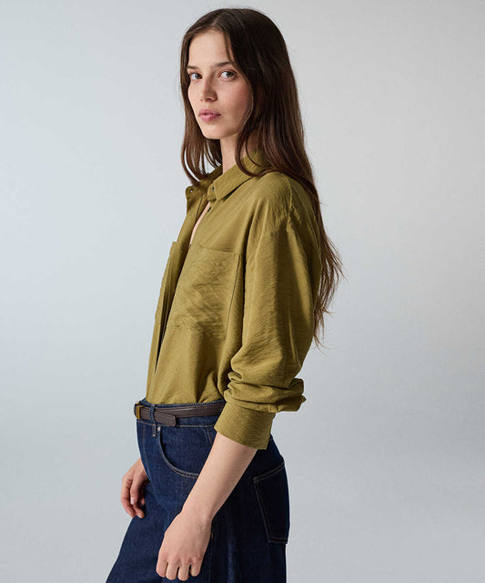 Crinkle-Effect Shirt