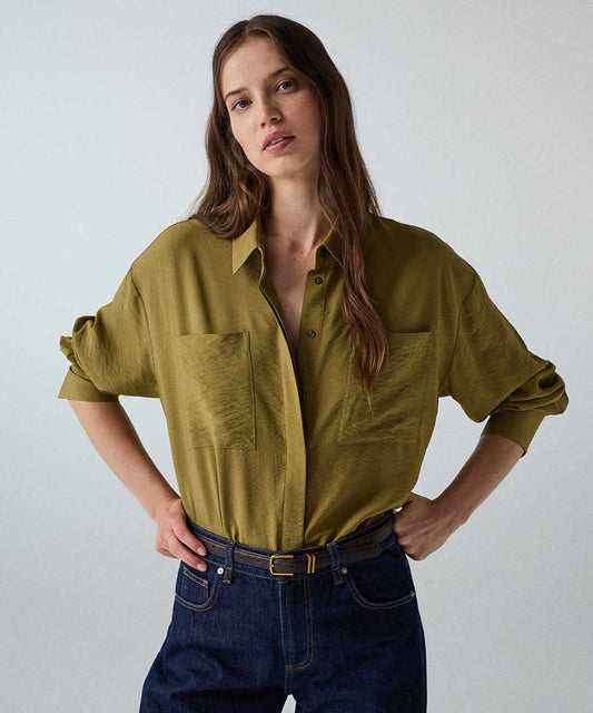 Crinkle-Effect Shirt