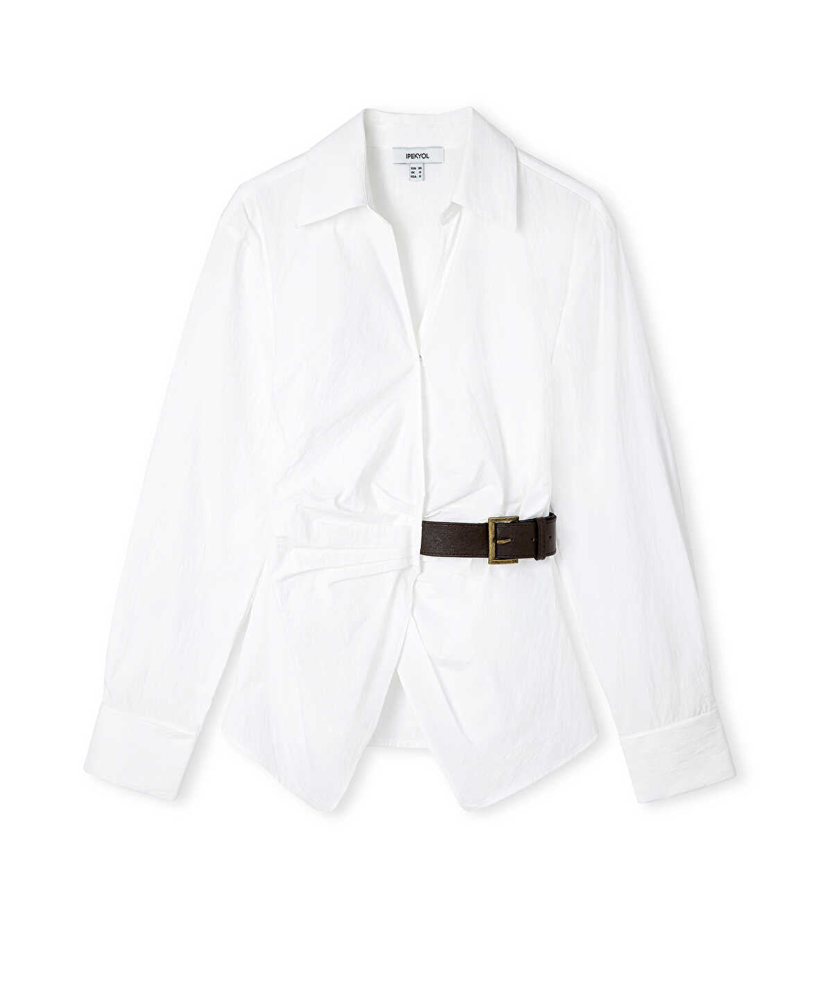 Asymmetric Belted Shirt