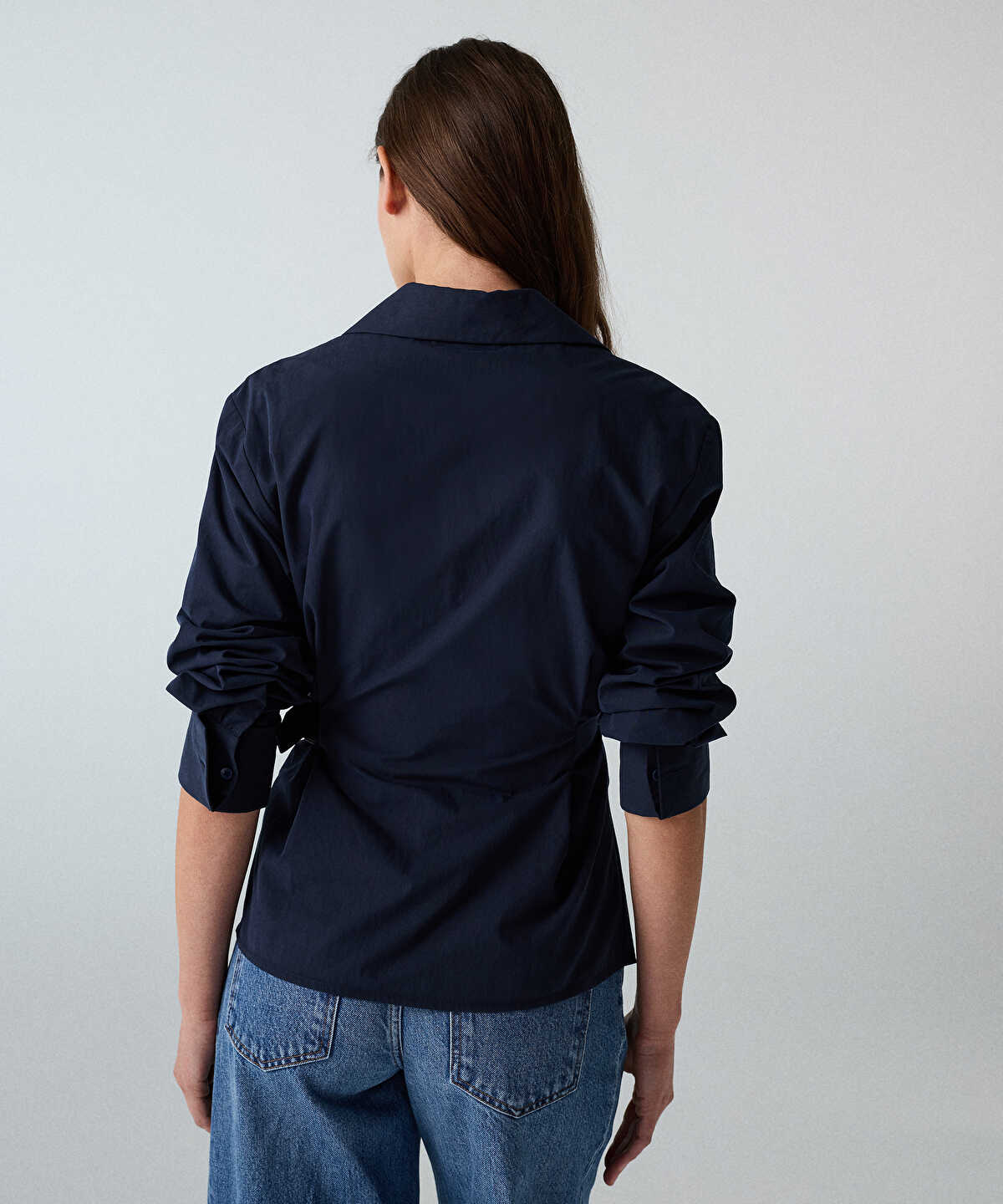 Zoomed Asymmetric Belted Shirt