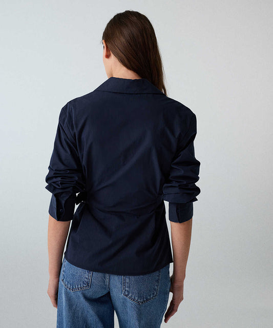 Asymmetric Belted Shirt