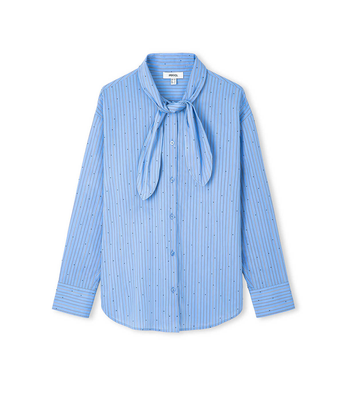 Zoomed Tie-Neck Shirt