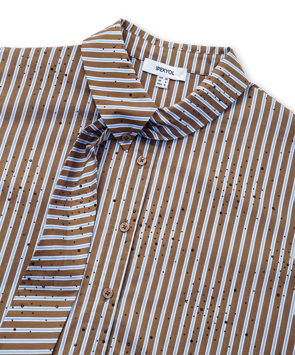 Asymmetric Scarf-Effect Shirt
