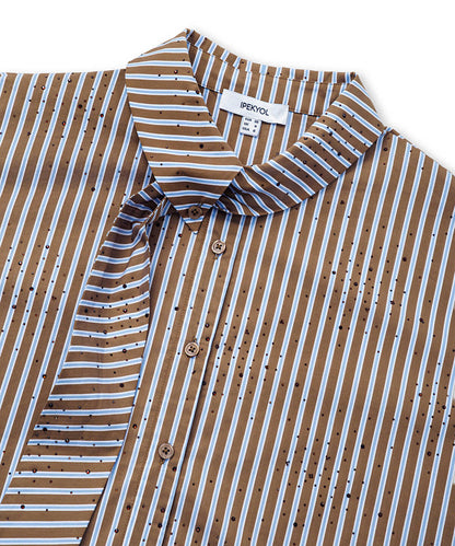 Asymmetric Scarf-Effect Shirt