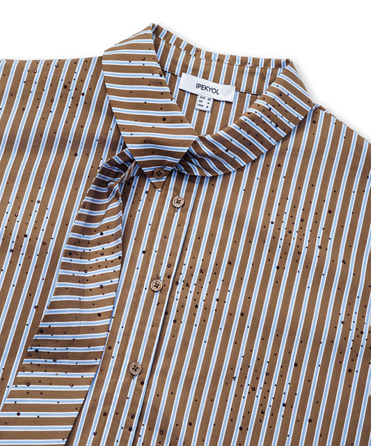 Asymmetric Scarf-Effect Shirt