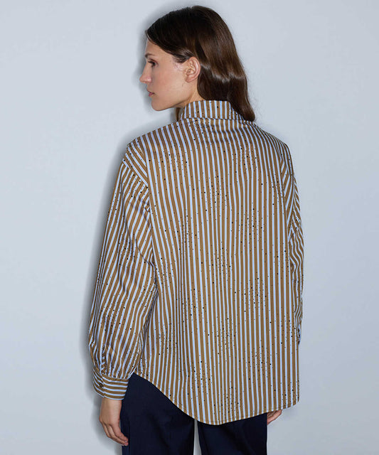 Asymmetric Scarf-Effect Shirt