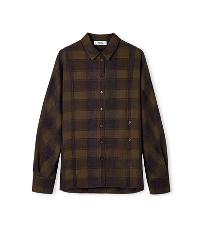 Asymmetric Plaid Shirt