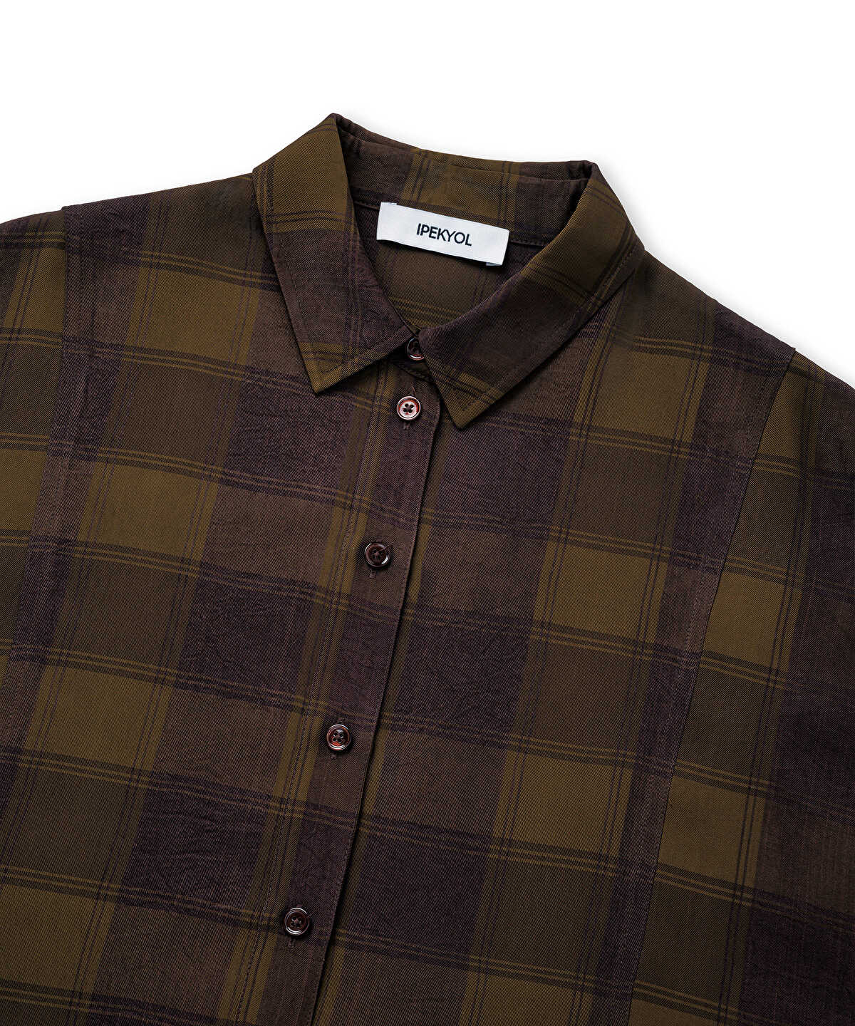 Zoomed Asymmetric Plaid Shirt