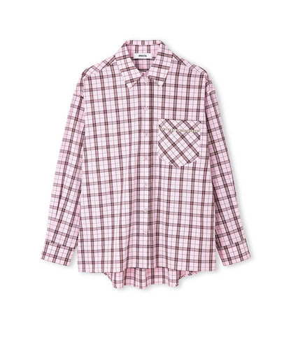 Plaid Rhinestone Shirt