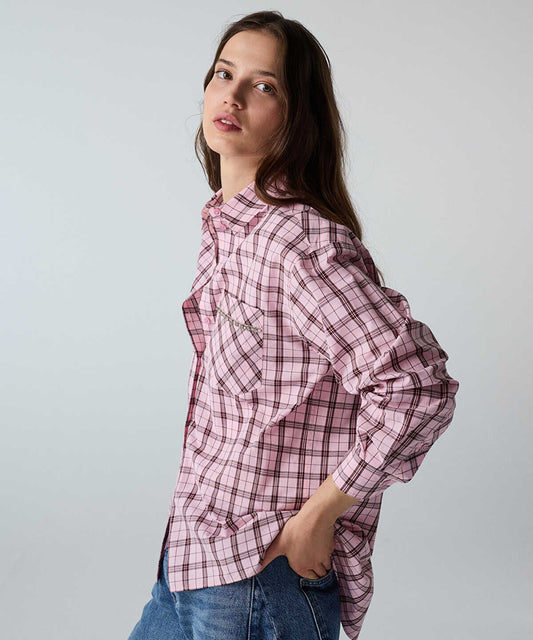 Plaid Rhinestone Shirt