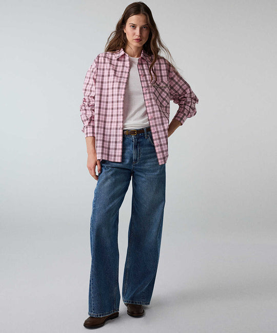 Plaid Rhinestone Shirt