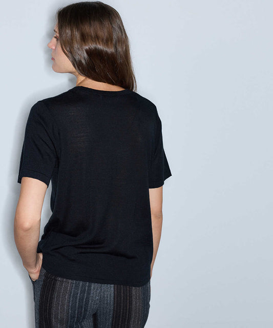 Basic Wool-Blend Knit Top