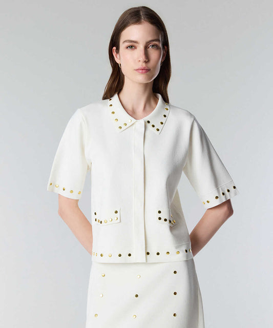Studded Knit Top