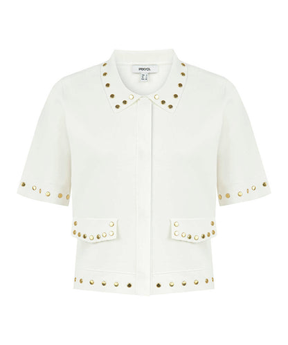Studded Knit Top