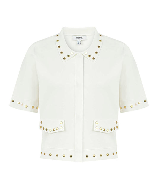 Studded Knit Top