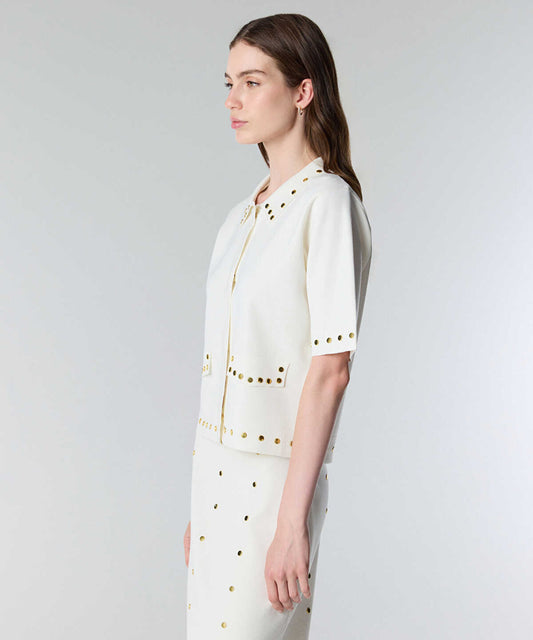 Studded Knit Top