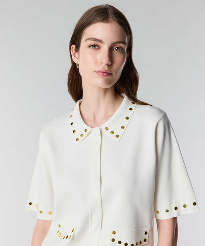 Studded Knit Top