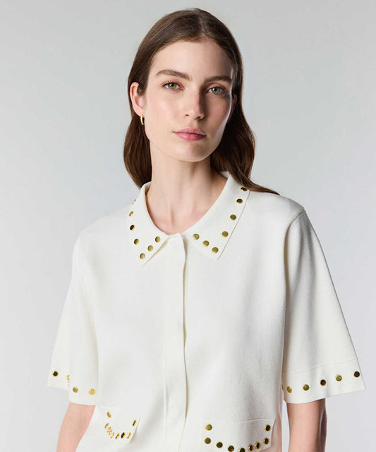 Studded Knit Top