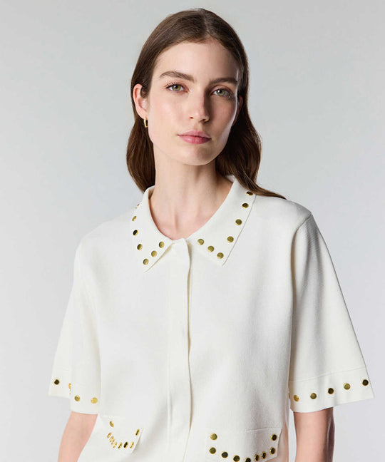 Studded Knit Top