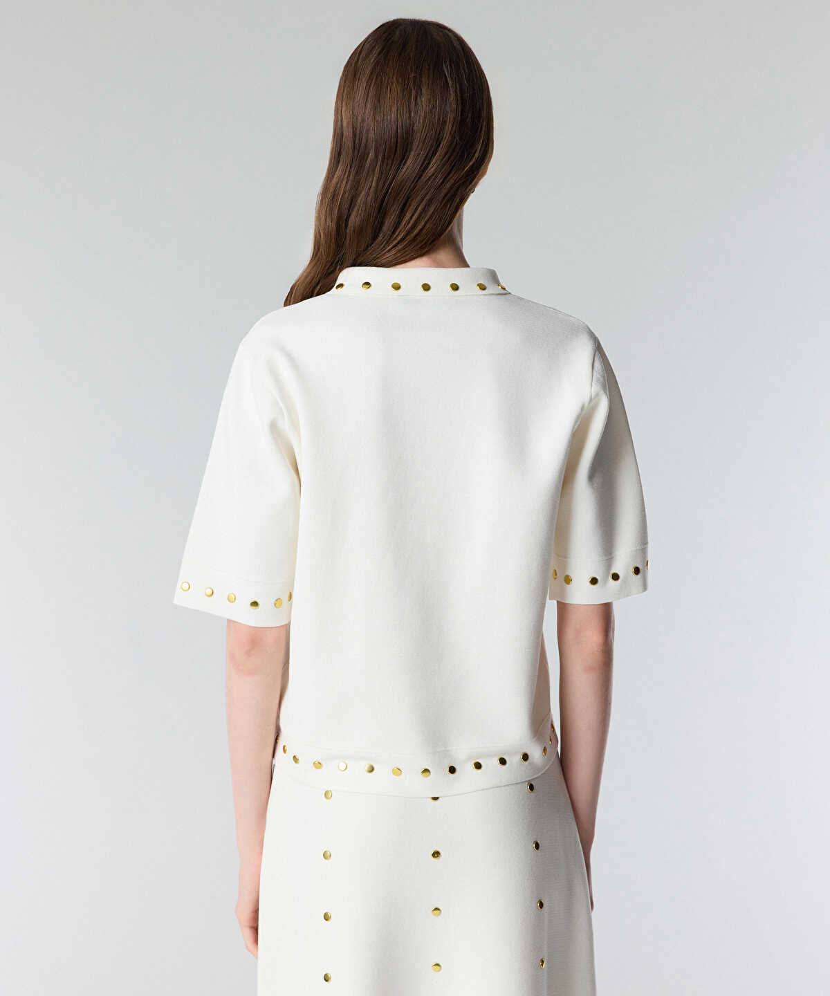 Zoomed Studded Knit Top