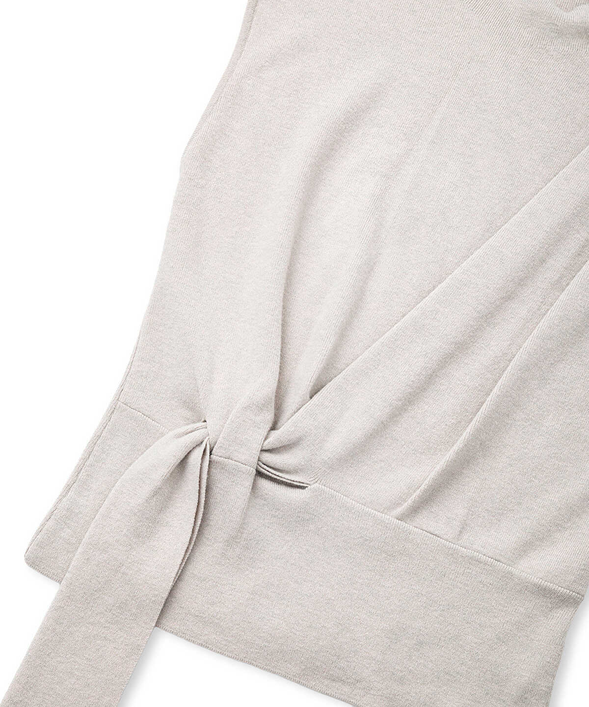 Zoomed Asymmetric Tie-Waist Knit Vest