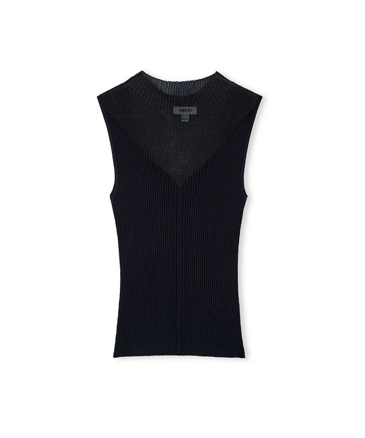 Zoomed Slim-Fit Knit Top with Contrast Texture