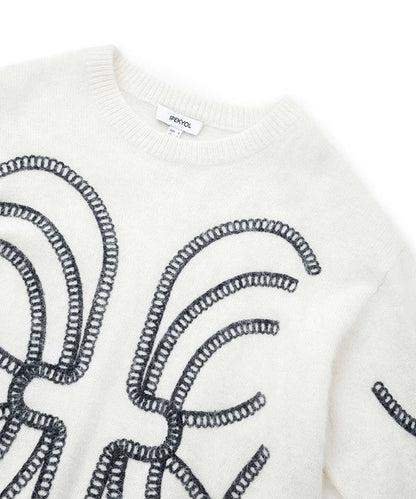 Embroidered Wool-Blend Sweater