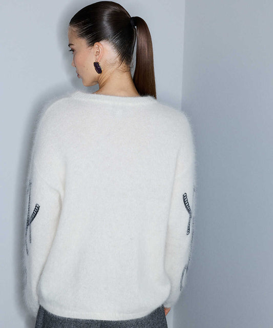 Embroidered Wool-Blend Sweater