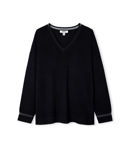 Knit Top with Tulle Trim