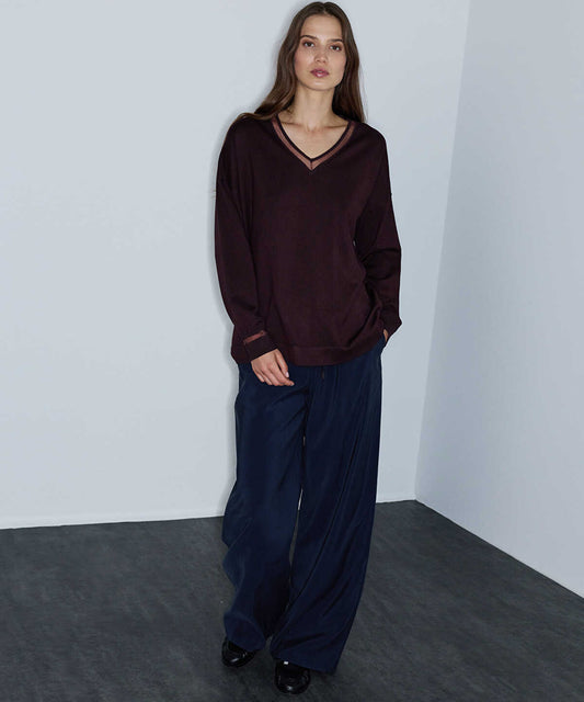 Knit Top with Tulle Trim