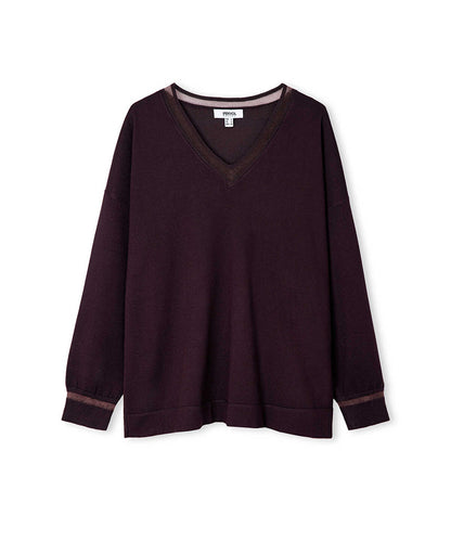 Knit Top with Tulle Trim