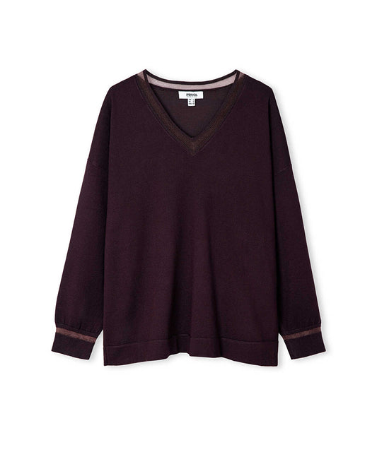 Knit Top with Tulle Trim