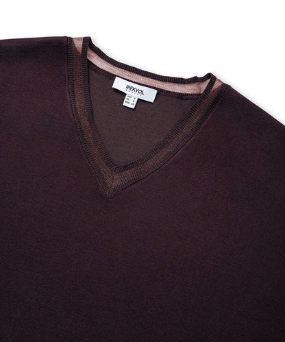 Knit Top with Tulle Trim