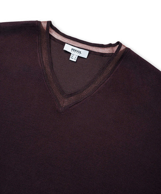 Knit Top with Tulle Trim