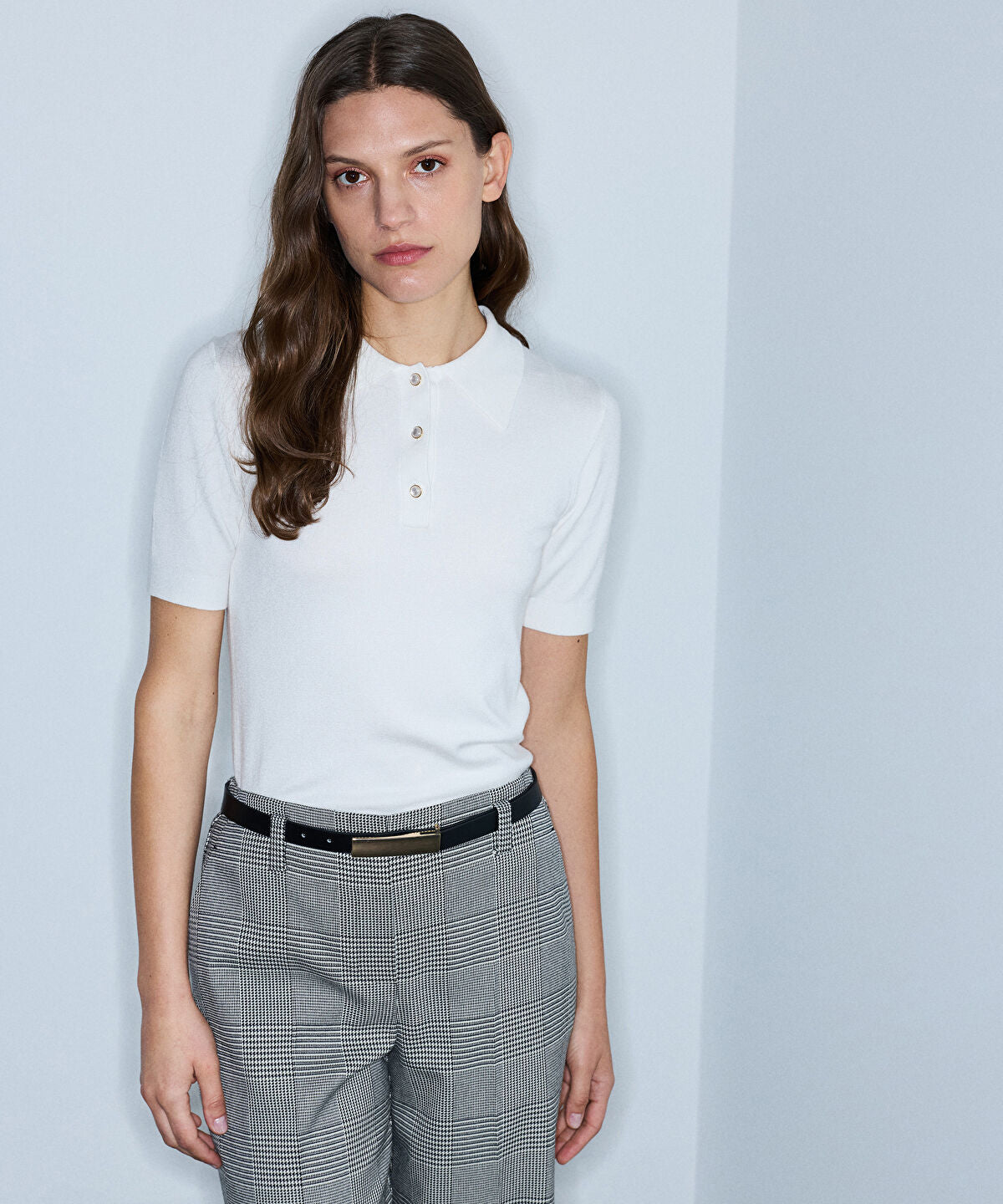 Polo Knit Top