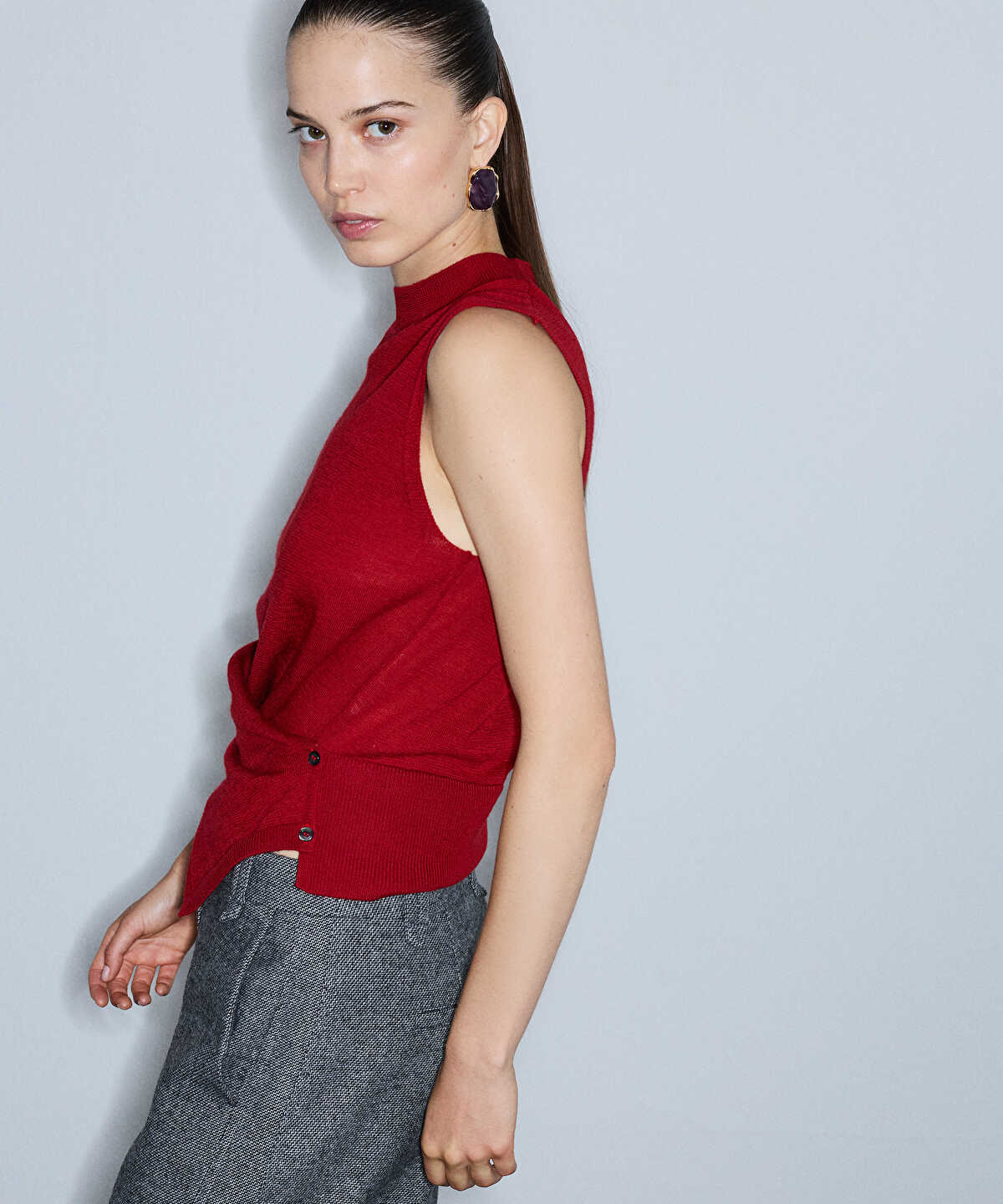 Asymmetric Knit Top