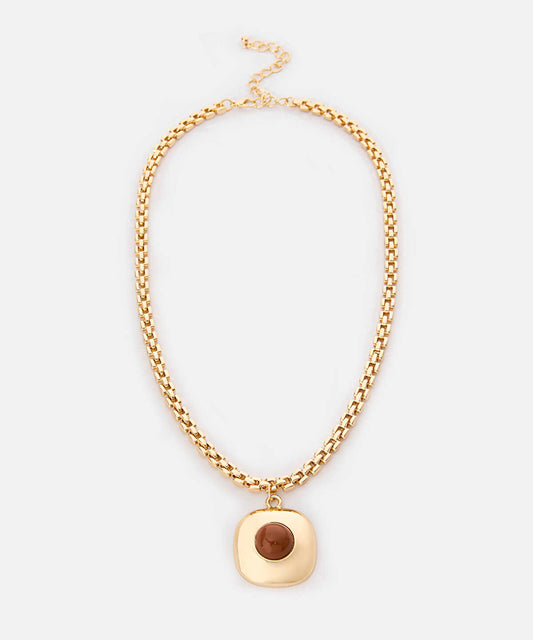 Contrast Bead Chain Necklace
